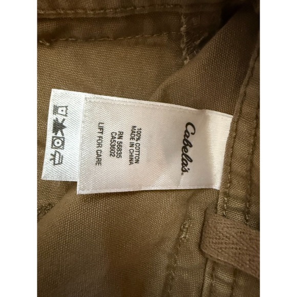Cabela's Men's Cargo Pants Khaki 100% Cotton Outdoor Hiking Workwear W32 L32 - Picture 8 of 8